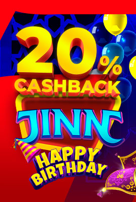 20% Cashback Jinn Happy Birthday