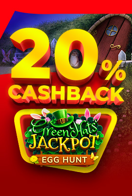 20% Cashback Greenhats' Jackpot Easter